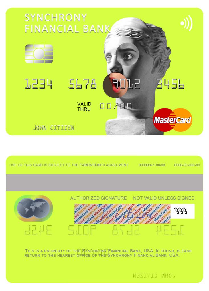 USA Synchrony Financial Bank mastercard